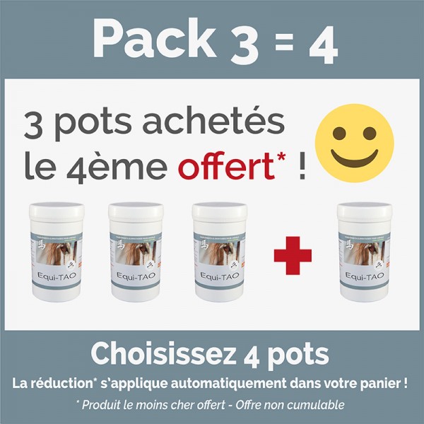 Pack promo Equi TAO-CALM - utilisé en cas de stress, troubles du comportement - pour cheval